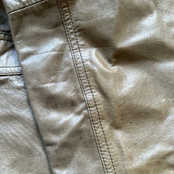 Vintage Wilson’s Maxima Olive Leather Jacket Sz L - Picture 5 of 6